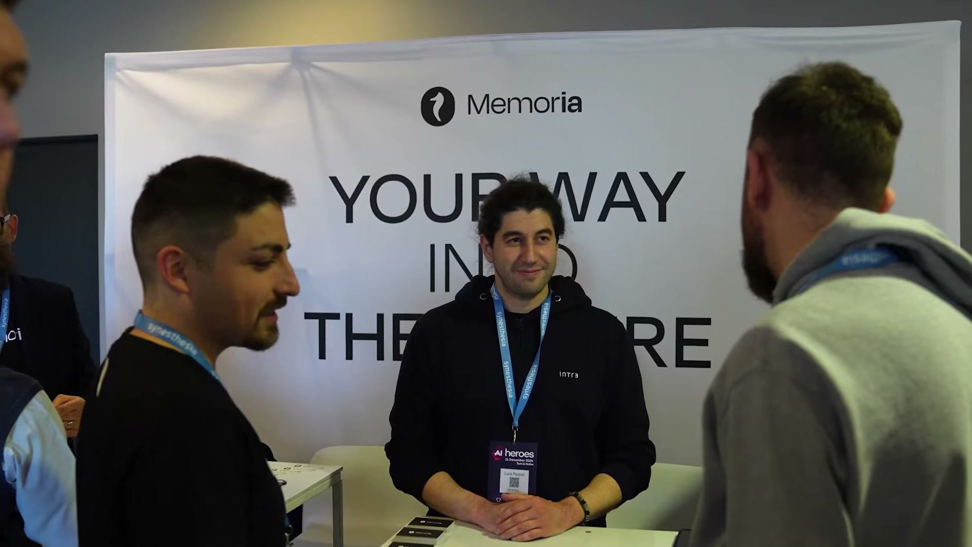 Memoria sponsor booth at AI Heroes