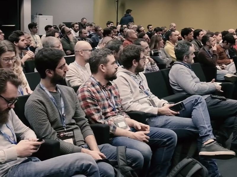 Developers and tech leaders in the AI Heroes conference hall